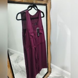 APT 9 purple silk shirt dress